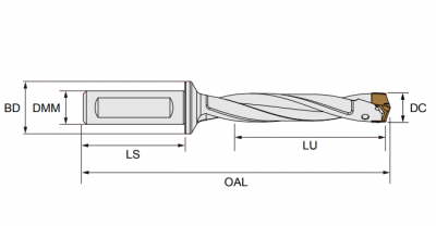 26.00mm - 26.99mm 3xd Unimaster IX Exchangeable Head drill Body Europa